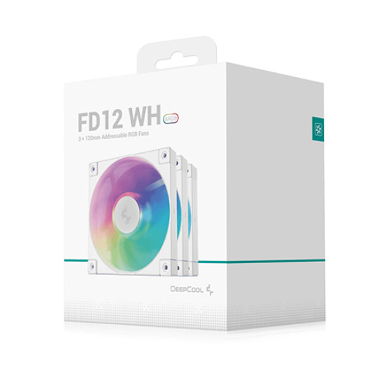 Deepcool FD12 ARGB WH-3 IN 1 120mm Triple Fan Kit White (R-FD12-WHAPN3-G) Deepcool FD12 ARGB WH-3 IN 1 120mm Triple Fan Kit White (R-FD12-WHAPN3-G)