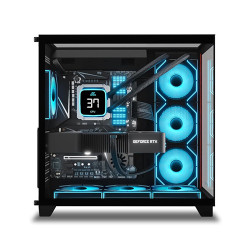 Ant Esports Crystal Wood ATX Computer Case Black Ant Esports Crystal Wood ATX Computer Case Black