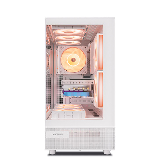 Ant Esports Crystal X6 ATX Computer Case with Type C White Ant Esports Crystal X6 ATX Computer Case with Type C White