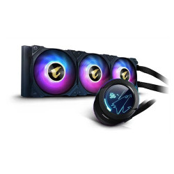 Gigabyte AORUS WATERFORCE X 360 Black All-in-one Liquid Cooler with Circular LCD Display Gigabyte AORUS WATERFORCE X 360 Black All-in-one Liquid Cooler with Circular LCD Display