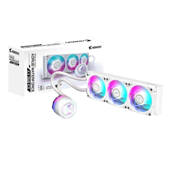 Gigabyte AORUS WATERFORCE X II 360 ICE ARGB 360mm CPU Liquid Cooler White Gigabyte AORUS WATERFORCE X II 360 ICE ARGB 360mm CPU Liquid Cooler White