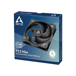 Arctic P12 Max 120mm High Speed PWM Cabinet Fan Single Pack Black (ACFAN00280A) Arctic P12 Max 120mm High Speed PWM Cabinet Fan Single Pack Black (ACFAN00280A)