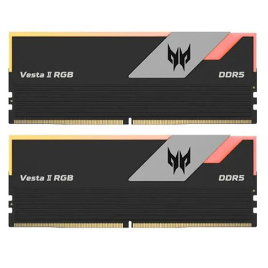 Acer Predator Vesta II RGB Series 32GB (16GBx2) DDR5 6000MHz Desktop Ram Black Acer Predator Vesta II RGB Series 32GB (16GBx2) DDR5 6000MHz Desktop Ram Black