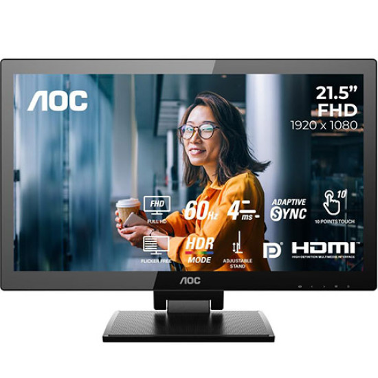 AOC 22P2T 21.5Inch FHD VA Touch Monitor
