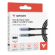 Verbatim Sync & Charge USB4 Cable with Power Display 240W USB to USB-C 40Gbps 120cm (31849)