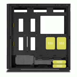 Ant Esports 511 Air 5F Mid Tower Black Cabinet