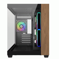 Cooler Master Elite 481 Wood ARGB M-ATX Mini Tower Black Case