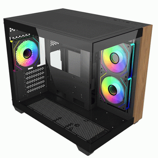 Cooler Master Elite 481 Wood ARGB M-ATX Mini Tower Black Case Cooler Master Elite 481 Wood ARGB M-ATX Mini Tower Black Case