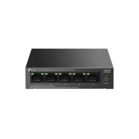 TP Link LS105GP 5-Port Gigabit Desktop Switch with 4-Port PoE+