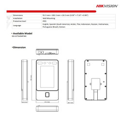 Hikvision Face Recognition Terminal (DS-K1T342MFWX) Hikvision Face Recognition Terminal (DS-K1T342MFWX)