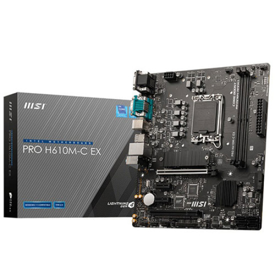 MSI PRO H610M-C EX DDR5 Intel Motherboard MSI PRO H610M-C EX DDR5 Intel Motherboard