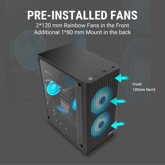 Ant Value Chassis VM10 Compact Air-Flow Cabinet Black Ant Value Chassis VM10 Compact Air-Flow Cabinet Black