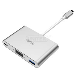 Unitek USB-C Aluminium Multiport Hub with Power Delivery (1-Port USB3.0 + 2-Port USB2.0 + VGA) Y-9102 (UT-108) Unitek USB-C Aluminium Multiport Hub with Power Delivery (1-Port USB3.0 + 2-Port USB2.0 + VGA) Y-9102 (UT-108)