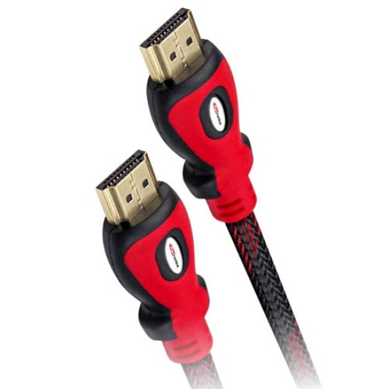 Portronics Koral Male to Male HDMI Cable 1.5M - Black-Red (POR 635)
