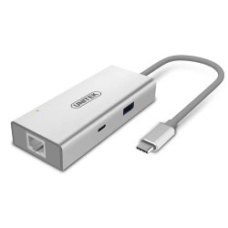 Unitek USB 3.0 Type-C Aluminium Multi-Port Hub - Y-9117 (UT-131) Unitek USB 3.0 Type-C Aluminium Multi-Port Hub - Y-9117 (UT-131)