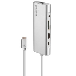 Cadyce CA-CXTDS USB-C Enhanced Travel Docking Station - Silver Cadyce CA-CXTDS USB-C Enhanced Travel Docking Station - Silver