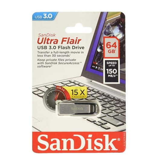SanDisk Ultra Flair 64GB USB 3.0 Flash Drive (SDCZ73-064G-I35) SanDisk Ultra Flair 64GB USB 3.0 Flash Drive (SDCZ73-064G-I35)