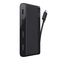 Belkin USB-C 4-Port Mini Hub F4U090BTBLK Belkin USB-C 4-Port Mini Hub F4U090BTBLK