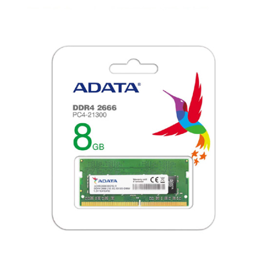 Adata Premier 8GB DDR4 2666 SO-DIMM Memory Module (AD4S266638G19-R) Adata Premier 8GB DDR4 2666 SO-DIMM Memory Module (AD4S266638G19-R)