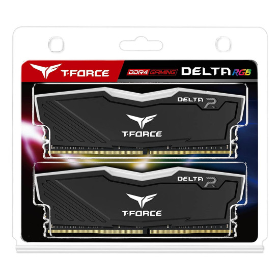 Teamgroup T-Force Delta RGB 16GB (8GBx2) DDR4 3600MHz Memory - Black (TF3D416G3600HC18JDC01) Teamgroup T-Force Delta RGB 16GB (8GBx2) DDR4 3600MHz Memory - Black (TF3D416G3600HC18JDC01)