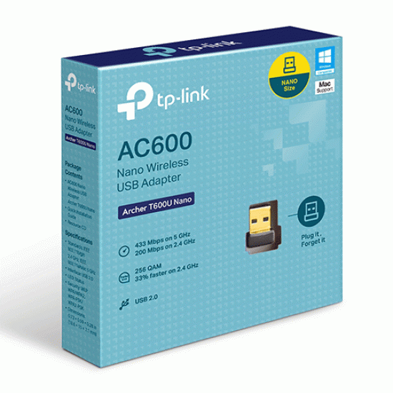 TP Link Archer T600U Nano AC600 Nano Wireless USB Adapter TP Link Archer T600U Nano AC600 Nano Wireless USB Adapter