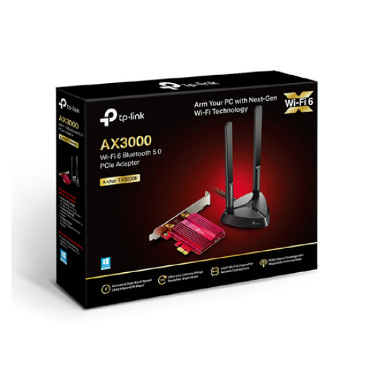 TP Link Archer TX3000E AX3000 Wi-Fi 6 Bluetooth 5.0 PCIe Adapter TP Link Archer TX3000E AX3000 Wi-Fi 6 Bluetooth 5.0 PCIe Adapter
