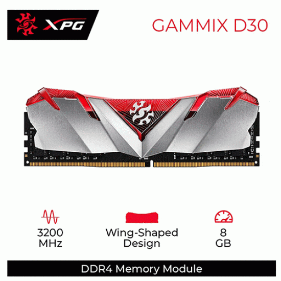 Adata XPG 8GB 3200MHz DDR4 Ram (AX4U32008G16A-SR30) Adata XPG 8GB 3200MHz DDR4 Ram (AX4U32008G16A-SR30)