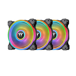 Thermaltake Riing Quad 14 RGB Radiator Fan TT Premium Edition 3 Fan Pack Black (CL-F089-PL14SW-A)