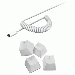 Razer PBT Keycap + Coiled Cable Upgrade Set Mercury White (RC21-01490900-R3M1) Razer PBT Keycap + Coiled Cable Upgrade Set Mercury White (RC21-01490900-R3M1)