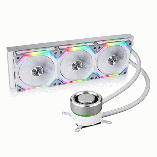 Lian Li Galahad 360 AIO UNI FAN SL Edition CPU Cooler - White (G89.GA360SLA.IN)