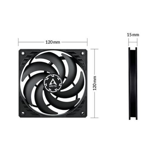 Arctic P12 Slim PWM PST Pressure-optimised 120 mm PWM Fan with integrated Y-cable (ACFAN00187A) Arctic P12 Slim PWM PST Pressure-optimised 120 mm PWM Fan with integrated Y-cable (ACFAN00187A)