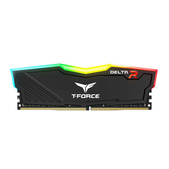 Teamgroup T-Force Delta RGB 8GB (8GBx1) DDR4 3200MHz - Black (TF3D48G3200HC16C01) Teamgroup T-Force Delta RGB 8GB (8GBx1) DDR4 3200MHz - Black (TF3D48G3200HC16C01)