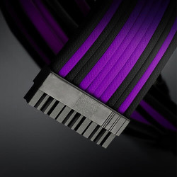 Antec Sleeved Extension Cable Kit - Purple-Black (PSUSCB30-205-P-B) Antec Sleeved Extension Cable Kit - Purple-Black (PSUSCB30-205-P-B)
