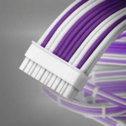 Antec Sleeved Extension Cable Kit - Purple-White (PSUSCW30-205-P-W) Antec Sleeved Extension Cable Kit - Purple-White (PSUSCW30-205-P-W)