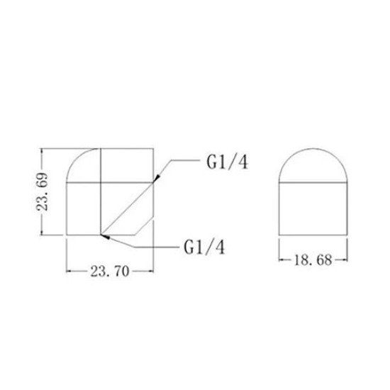 Bykski Female to Female 90 Degree Elbow White (B-EW90-V2) Bykski Female to Female 90 Degree Elbow White (B-EW90-V2)