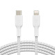 Belkin BOOST CHARGE 2m Braided USB-C to Lightning Cable - White (CAA004bt2MWH)