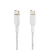 Belkin BOOST CHARGE 1m Braided USB-C to USB-C Cable - White (CAB004bt1MWH)