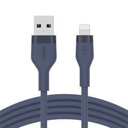 Belkin BOOST CHARGE Flex USB-A Cable with Lightning Connector - Blue (CAA008bt1MBL) Belkin BOOST CHARGE Flex USB-A Cable with Lightning Connector - Blue (CAA008bt1MBL)