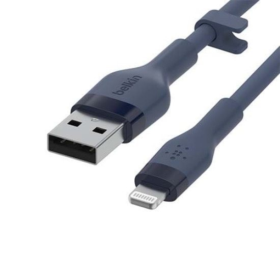 Belkin BOOST CHARGE Flex USB-A Cable with Lightning Connector - Blue (CAA008bt1MBL)