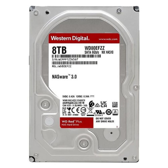 Western Digital Red Plus 8TB NAS Internal Hard Drive (WD80EFZZ) Western Digital Red Plus 8TB NAS Internal Hard Drive (WD80EFZZ)