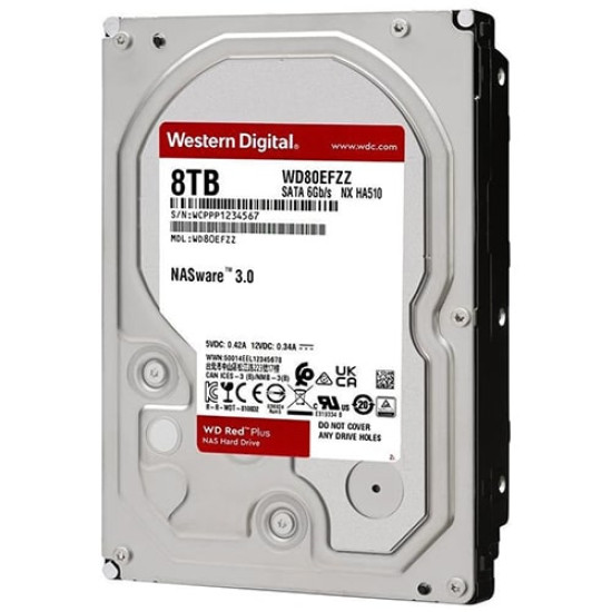 Western Digital Red Plus 8TB NAS Internal Hard Drive (WD80EFZZ) Western Digital Red Plus 8TB NAS Internal Hard Drive (WD80EFZZ)