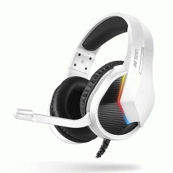 Ant Esports H1100 Pro RGB Wired Over-Ear Gaming Headset - White Ant Esports H1100 Pro RGB Wired Over-Ear Gaming Headset - White