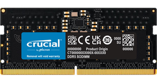 Crucial 8GB DDR5-4800 SODIMM Laptop Memory (CT8G48C40S5)