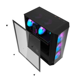 Ant Esports 220 Air Black Mid Tower Case Ant Esports 220 Air Black Mid Tower Case