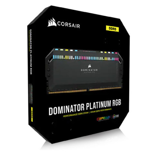 Corsair DOMINATOR PLATINUM RGB 32GB (2x16GB) DDR5 DRAM 6200MHz C36 Memory Kit - Black (CMT32GX5M2X6200C36) Corsair DOMINATOR PLATINUM RGB 32GB (2x16GB) DDR5 DRAM 6200MHz C36 Memory Kit - Black (CMT32GX5M2X6200C36)