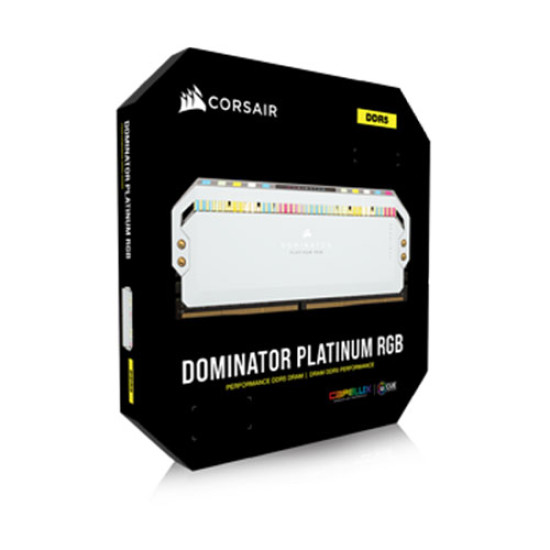 Corsair DOMINATOR PLATINUM RGB 32GB (2x16GB) DDR5 DRAM 5600MHz C36 Memory Kit - White (CMT32GX5M2B5600C36W) Corsair DOMINATOR PLATINUM RGB 32GB (2x16GB) DDR5 DRAM 5600MHz C36 Memory Kit - White (CMT32GX5M2B5600C36W)