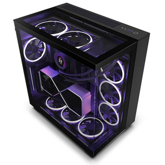 NZXT H9 Elite Premium Dual-Chamber Mid-Tower Airflow Case - Black (CM-H91EB-01) NZXT H9 Elite Premium Dual-Chamber Mid-Tower Airflow Case - Black (CM-H91EB-01)