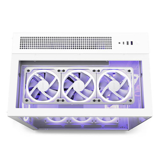 NZXT H9 Elite Premium Dual-Chamber Mid-Tower Airflow Case - White (CM-H91EW-01) NZXT H9 Elite Premium Dual-Chamber Mid-Tower Airflow Case - White (CM-H91EW-01)