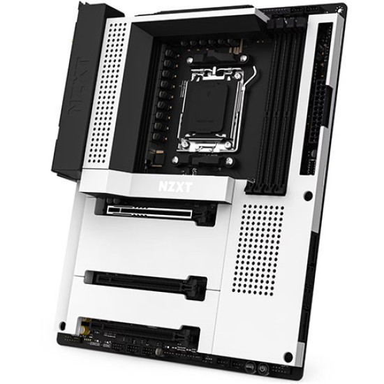 NZXT N7 B650E DDR5 AMD Motherboard with Wi-Fi and NZXT CAM Features - White N7-B65XT-W1) NZXT N7 B650E DDR5 AMD Motherboard with Wi-Fi and NZXT CAM Features - White N7-B65XT-W1)