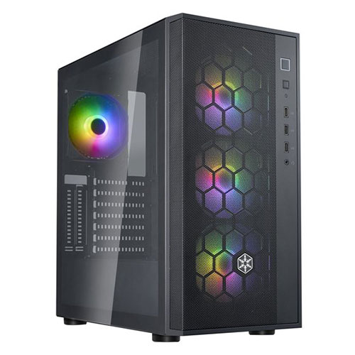 SilverStone FARA R1 PRO V2 ARGB ATX Mid Tower Chassis with Tempered Glass - Black (SST-FAR1B-PRO-V2)